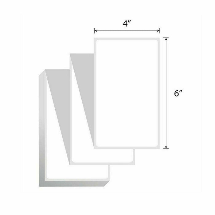 1000 x White Fanfold Thermal Printer Address Labels 4x6" (102x152mm)