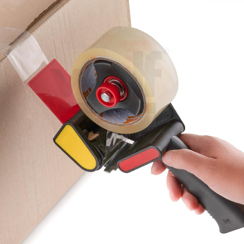 Tape Pack of 6 Rolls, 48mm x 66m Heavy-Duty Parcel Tape with Reliable Sticky Seal